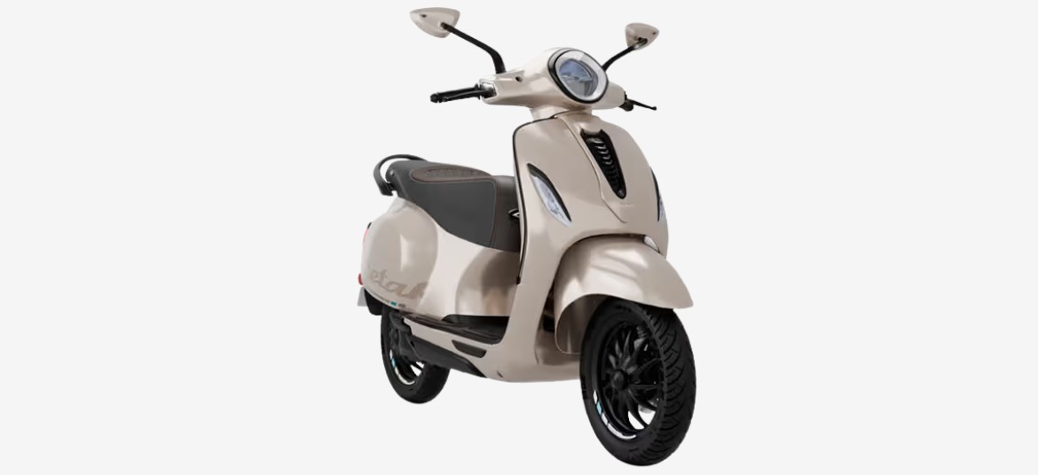 Bajaj Chetak electric scooter Hazel Nut front view