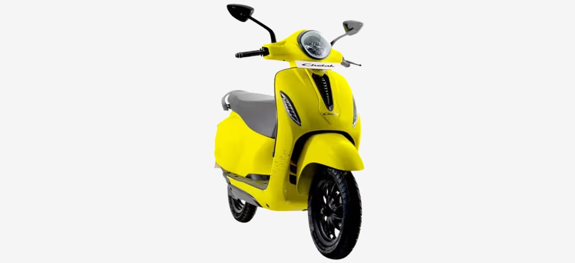 Bajaj Chetak electric scooter Lime Yellow Colour