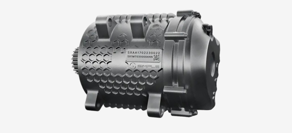 One electric scooter motor and rear drive assembly