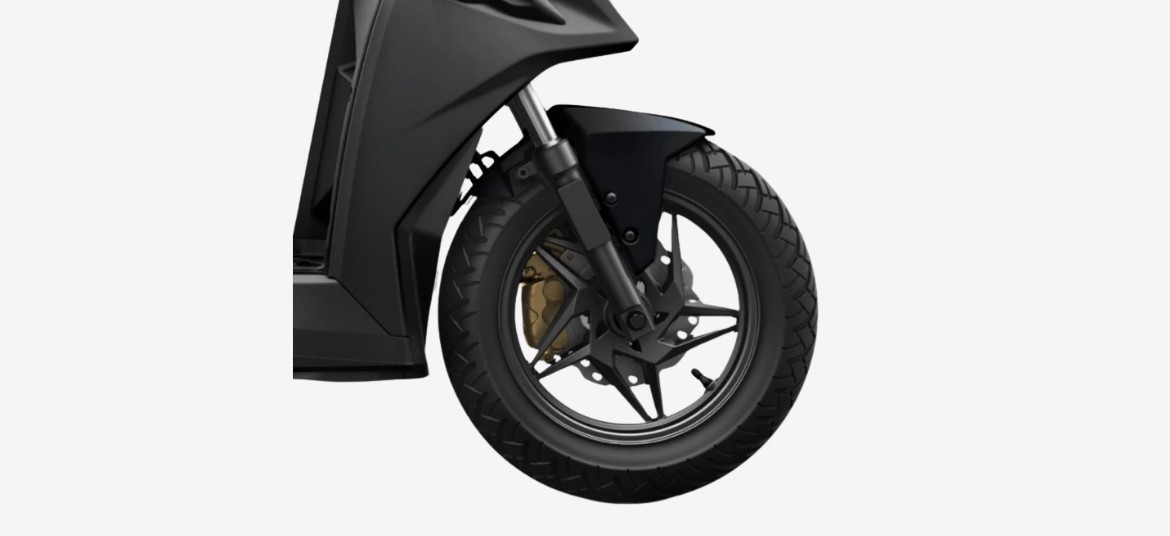 Simple One front tyre and brake setup