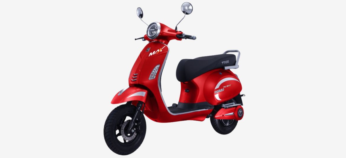 ePluto 7G Max electric scooter red color front view