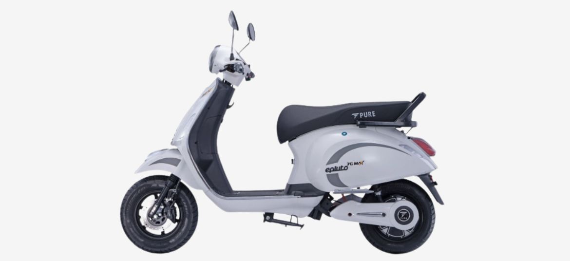 PURE EV ePluto 7G Max electric scooter left side profile