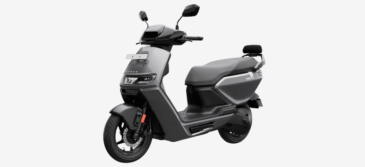Ather Rizta Z Deccan Grey electric scooter side view