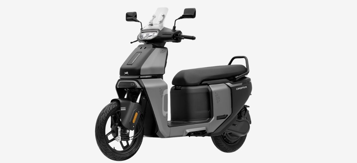 TVS Orbiter electric scooter in Cosmic Titanium colour