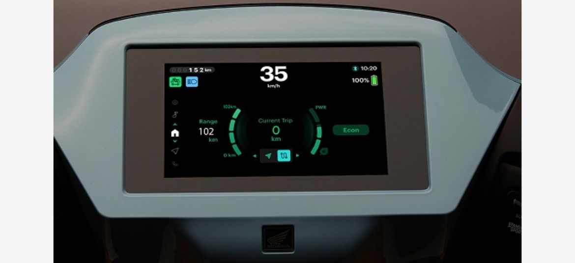 Honda Activa e RoadSync Duo TFT digital instrument cluster with riding modes and navigation support