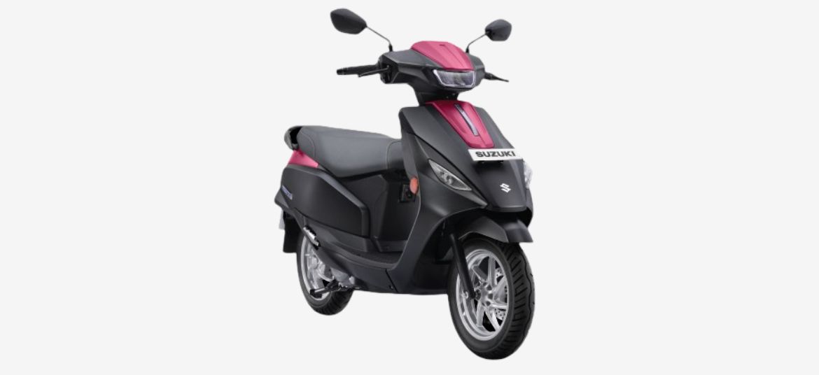 Suzuki e-Access Metallic Mat Black colour scooter