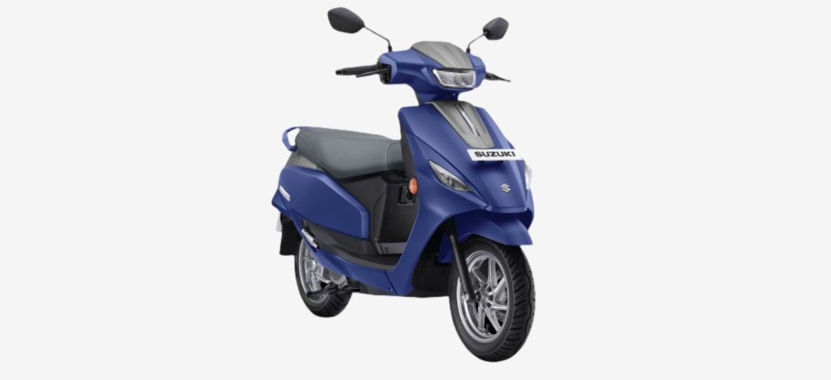 Suzuki e Access Metallic Mat Blue colour scooter