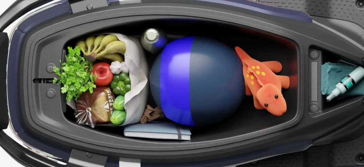 Ather Rizta S bootspace storage space carrying groceries