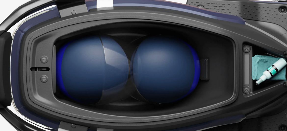 Ather Rizta Z bootspace storage space carrying two helmets - shows large boot space