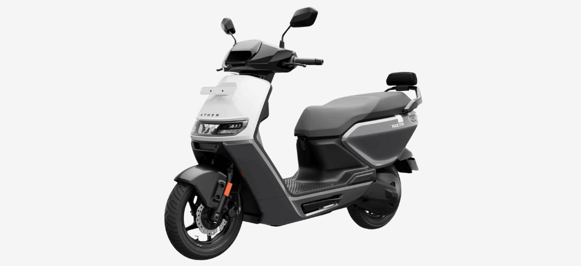 Ather Rizta Z electric scooter Deccan Grey Duo colour side profile