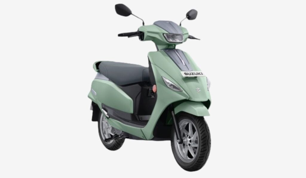 Suzuki e Access Pearl Jade Green colour scooter