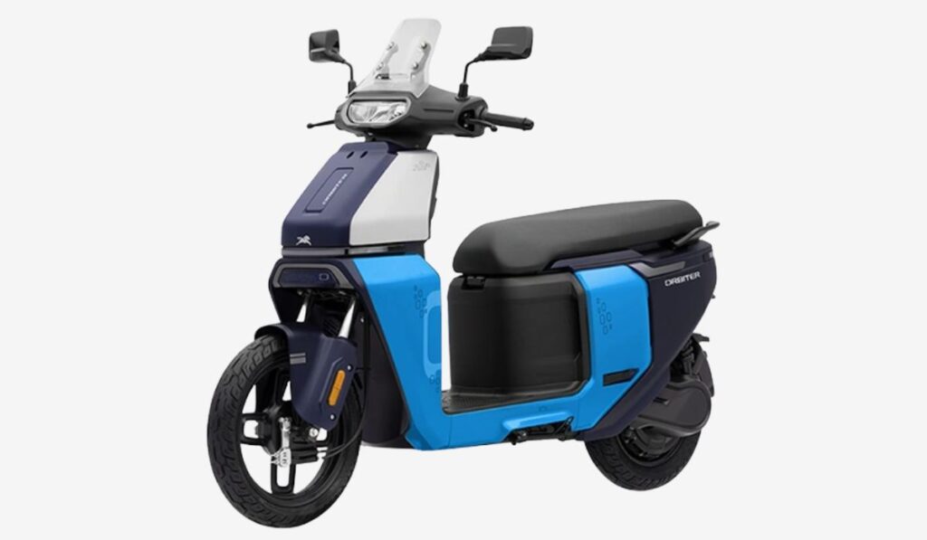 TVS Orbiter electric scooter in Stratos Blue colour Side View