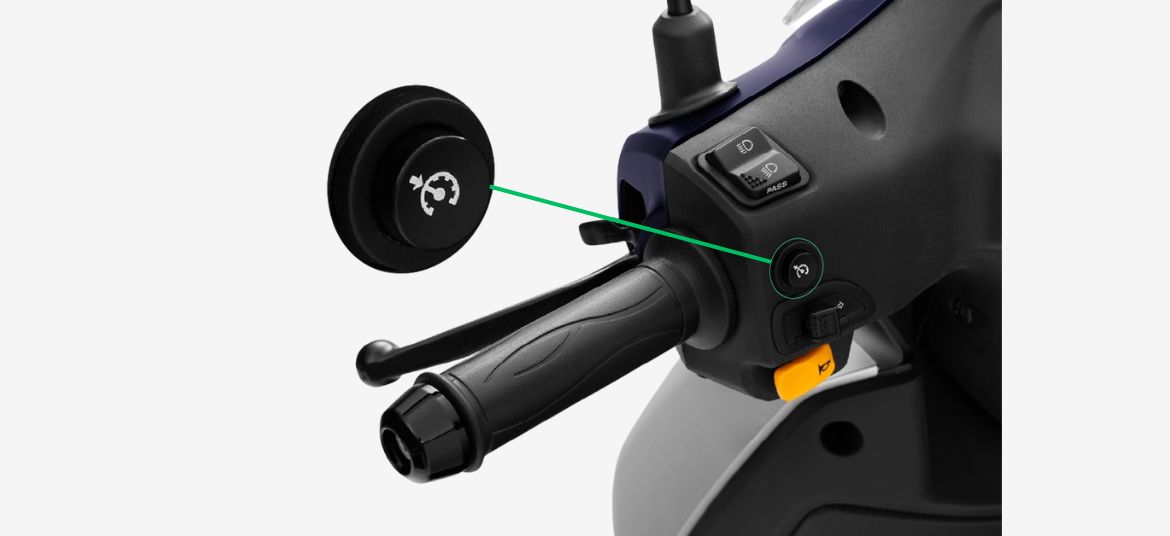 TVS Orbiter ev cruice control switch expanded view