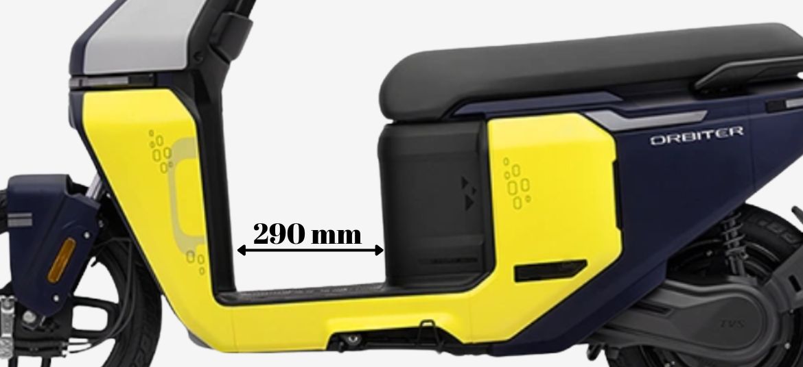 TVS Orbiter flat floorboard foot space