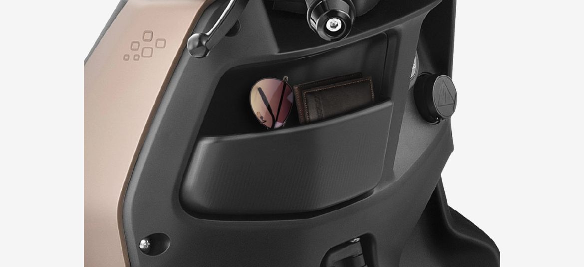 TVS Orbiter front storage utility pocket