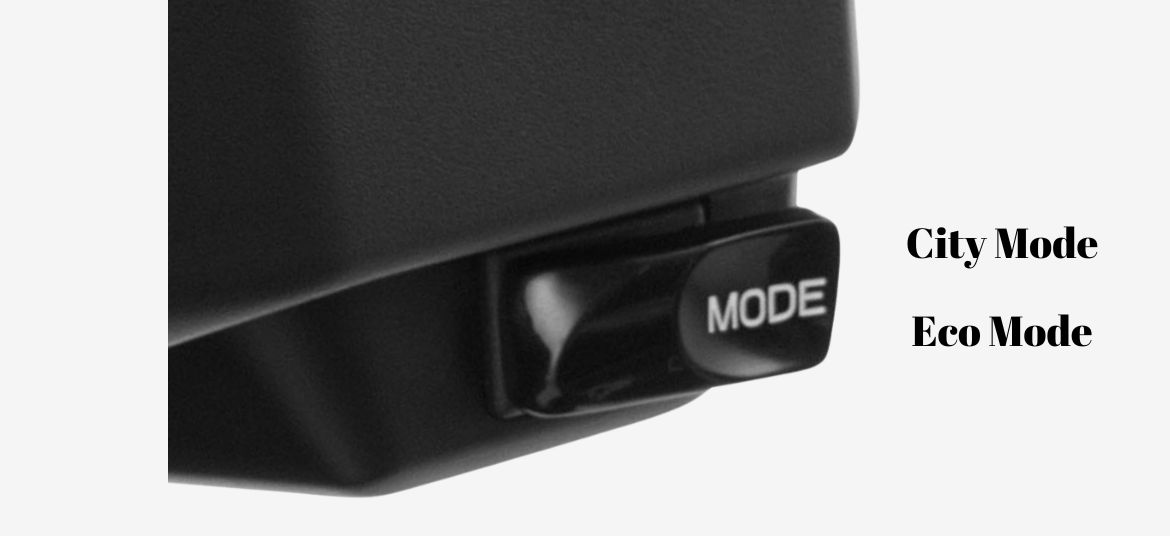 TVS Orbiter ride mode button on handlebar