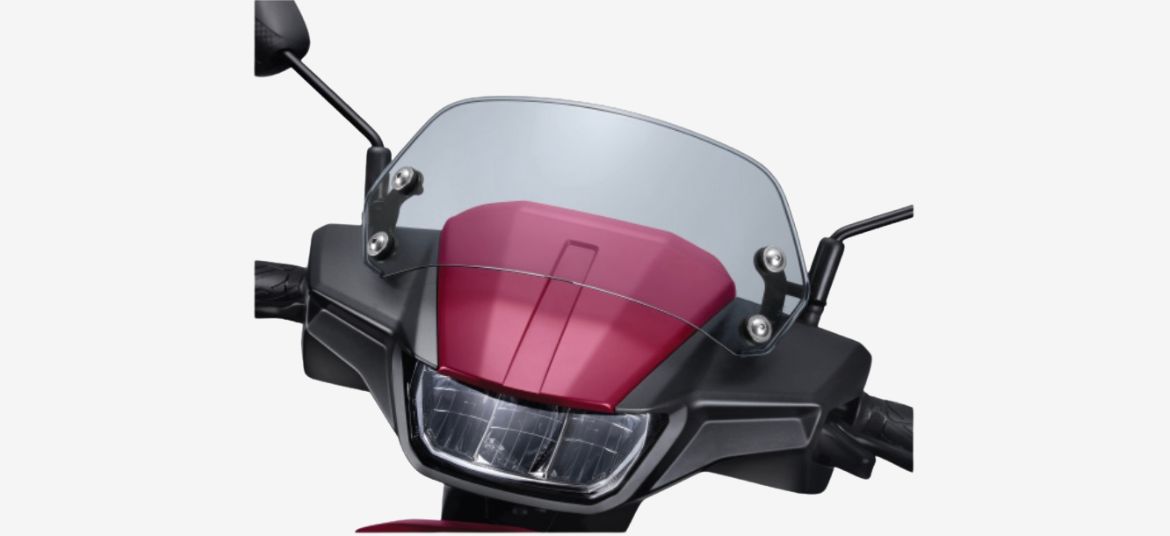 Suzuki e Access front handlebar and windshield design