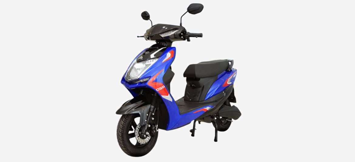 Ampere Reo 80 electric scooter in blue colour – budget electric scooter for urban commuting