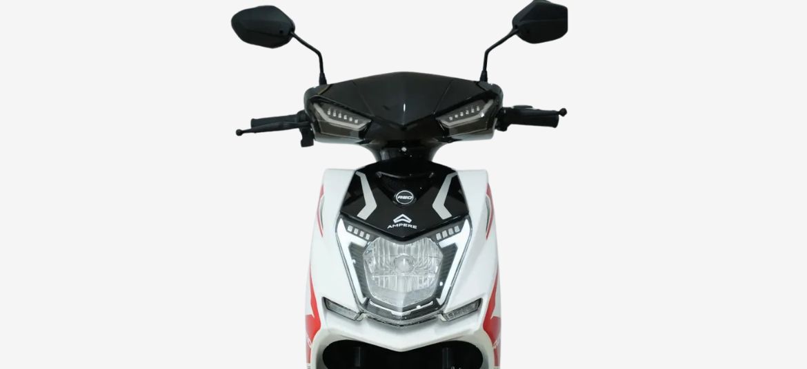 Ampere Reo 80 electric scooter LED headlight and front lighting design