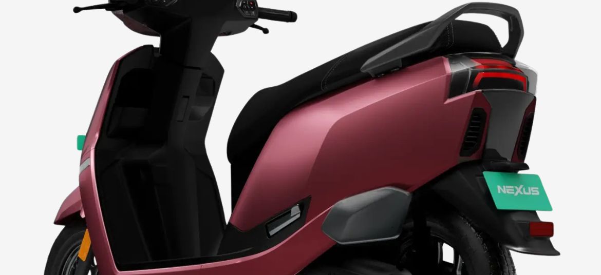 Close view of Ampere Nexus ST body design texture highlighting premium build quality and modern styling features