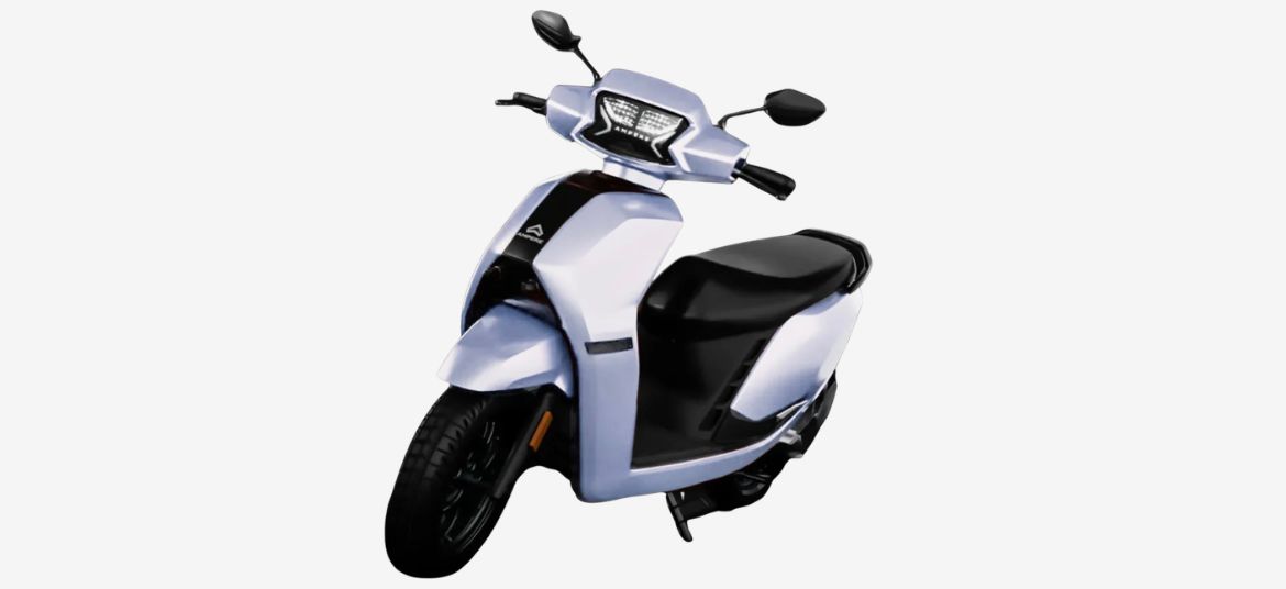 Ampere Nexus ST Galactic Grey colour electric scooter front left view – ampere nexus st colours and design
