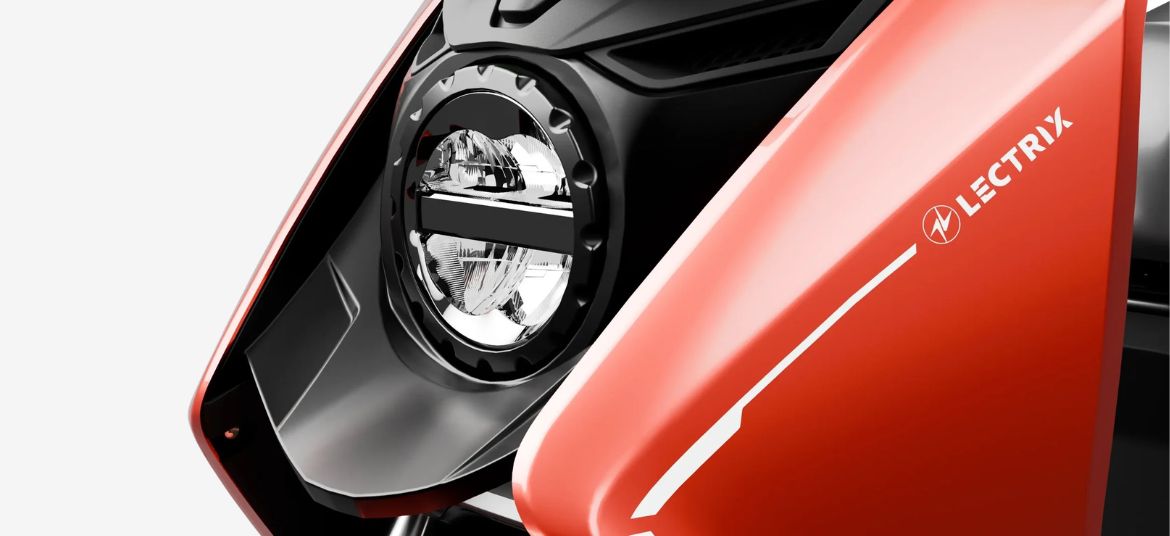Lectrix NDuro 2.0 LED headlight with modern round design for better night visibility