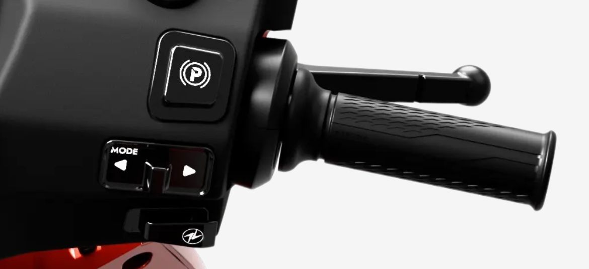 Lectrix NDuro 2.0 handlebar control switches with riding mode and indicator buttons
