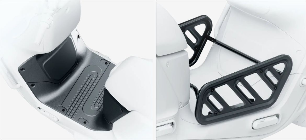 River Indie electric scooter flat floorboard with detachable floor cage