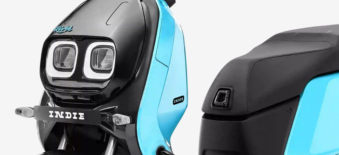 River Indie electric scooter LED headlight and front indicators design