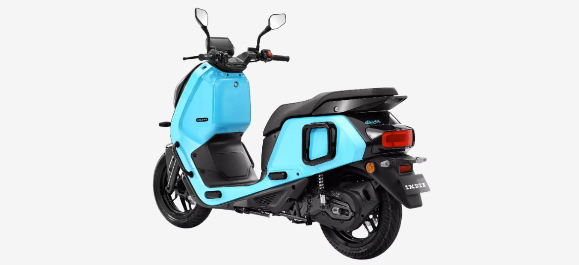 River Indie electric scooter rear side view design and styling
