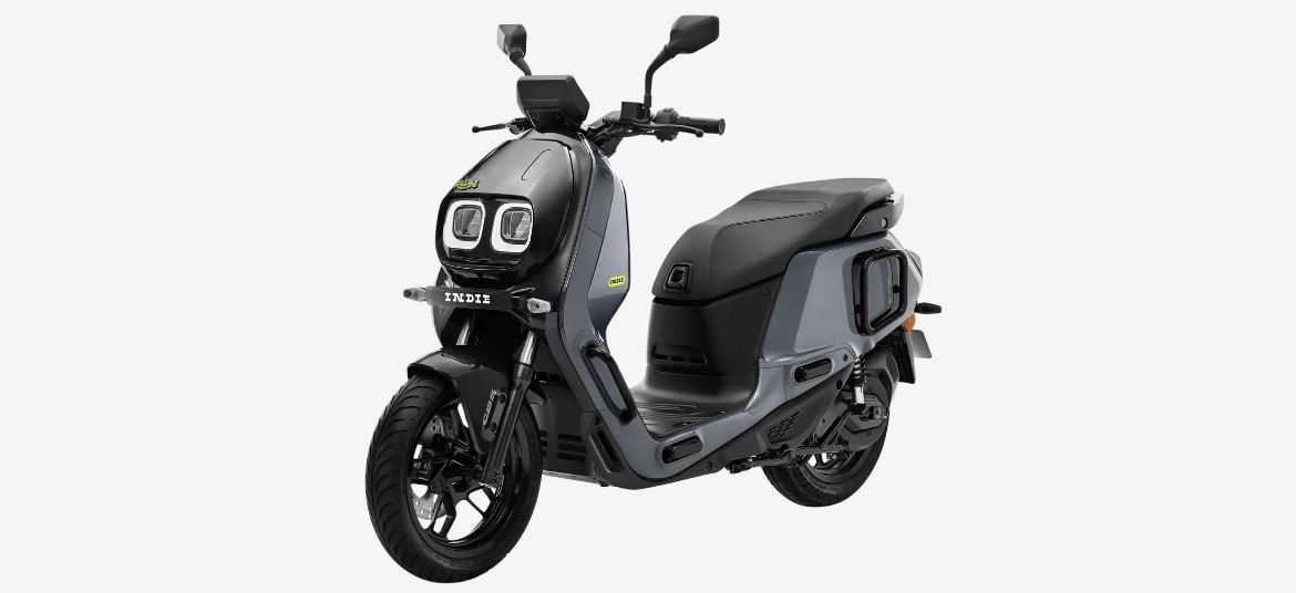 River Indie electric scooter Storm Grey colour front side view India